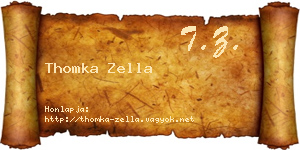 Thomka Zella névjegykártya